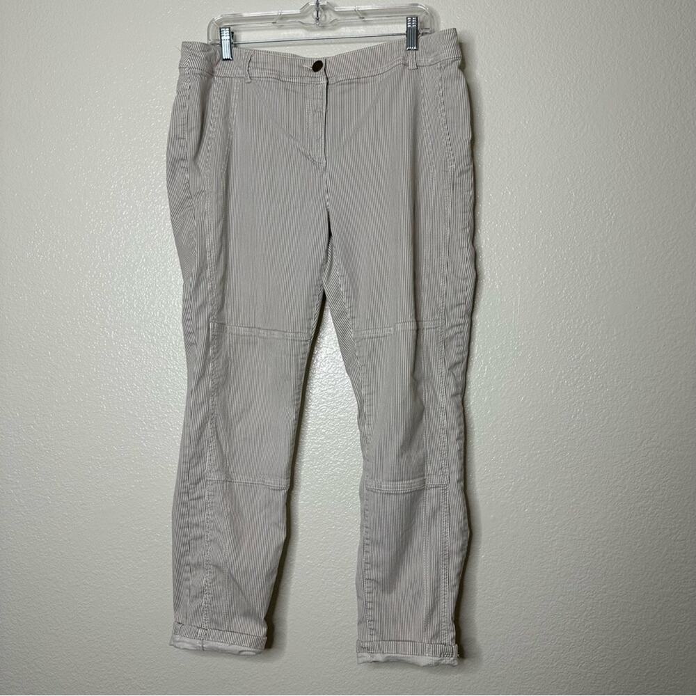 Chicos Straight Leg Casual Striped Pants 2